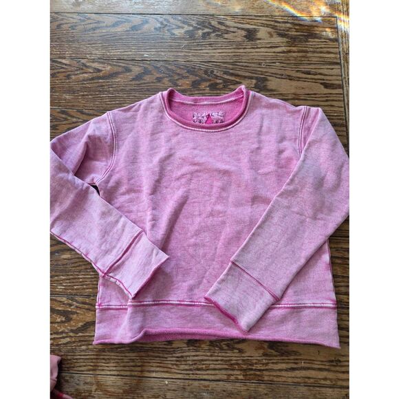 Frank & Eileen - Boyfriend Crew Neck Sweatshirt in Mineral Pink sz Small - Picture 2 of 5